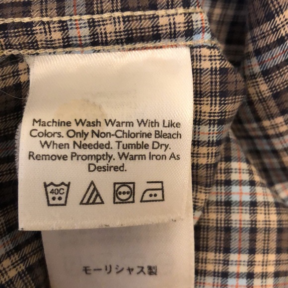 EDDIE BAUER XL TALL 100% COTTON BUTTON DOWN LONG SLEEVE PLAID SHIRT GREY - #393 - Picture 7 of 8